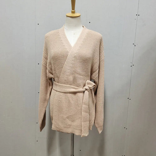 Autumn Winter Women's Chunky Knit Cardigan Robe