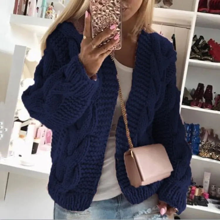 2020 Fall Winter New Women's Chunky Knit Cardigan