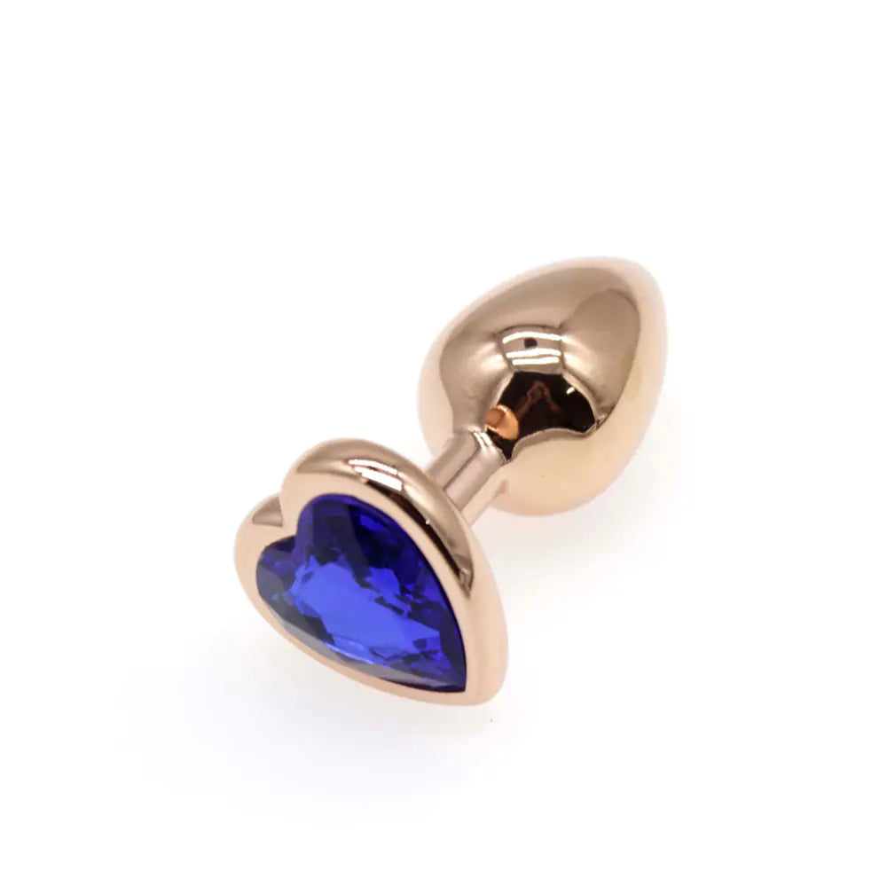 Small S Rose Gold Heart Diamond Butt Plug AD205